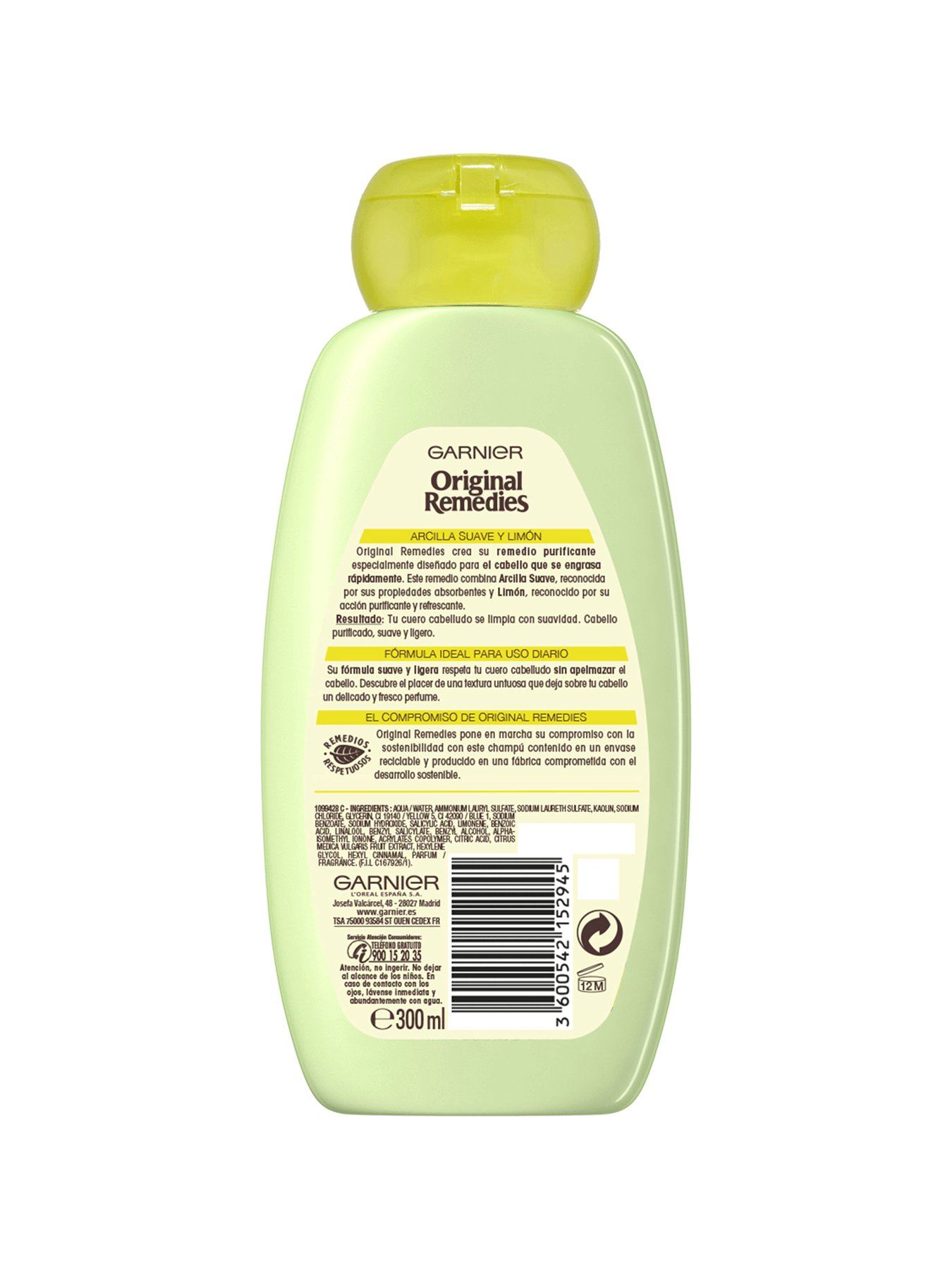 Champú Arcilla y Limón champú para pelo graso